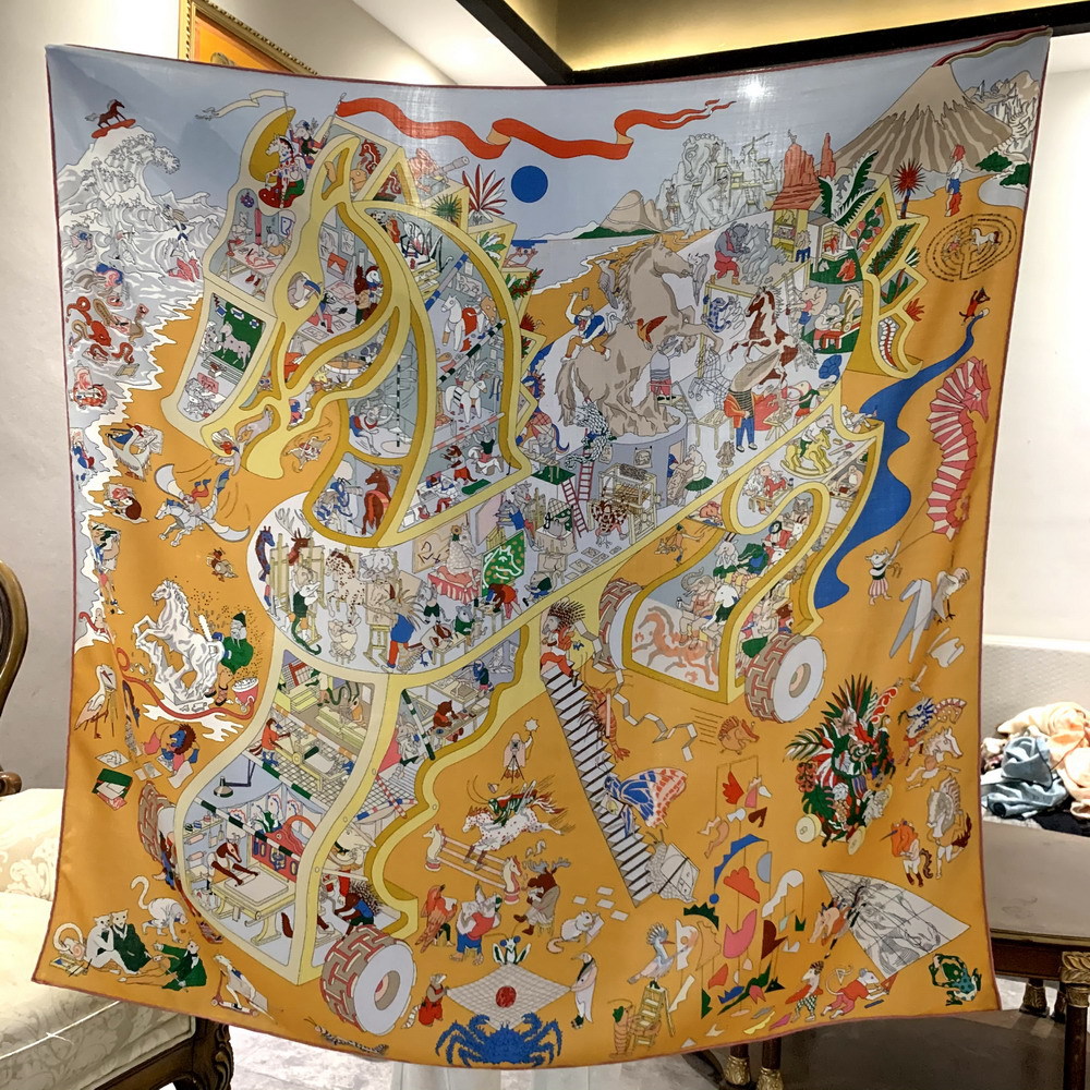 Pashmina Wrap Large - デザイナースカーフ 高級ショール 冬用ロールエッジ スクエアシルクウールスカーフ ラップ 大判バンダナ