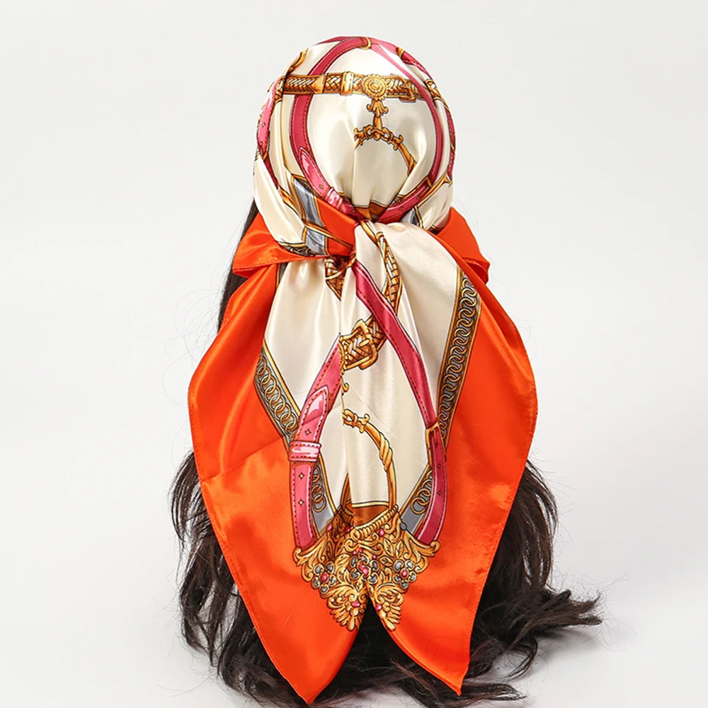 ファッションスカーフ 90*90cm 女性用プリント ヘアネ - Ascot Neck Scarf のレビューと価格