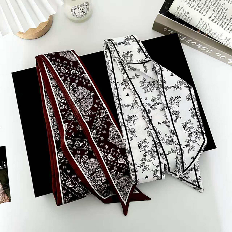 高級ファッション女性用スキニーシルクスカーフ、ロングヘアスト - Ascot Neck Scarf のレビューと価格