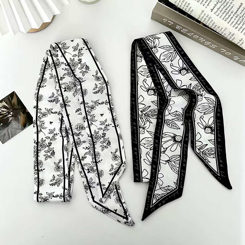 高級ファッション女性用スキニーシルクスカーフ、ロングヘアスト - Ascot Neck Scarf のレビューと価格